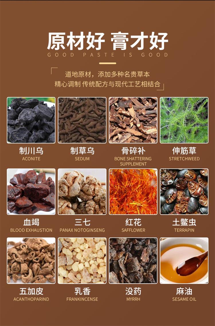 老黑膏草本成分有哪些